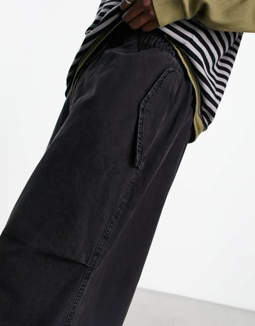 Pull&Bear - Jean parachute - Noir, 4 de 4