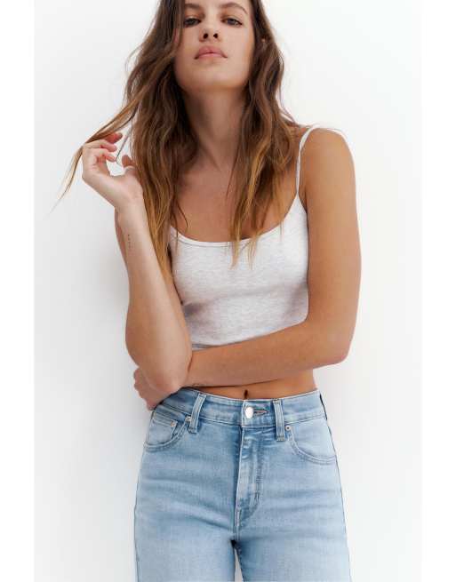 Pull&Bear - Jean skinny à taille haute - Bleu ciel, 2 de 4