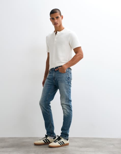 Pull&Bear jean slim bleu moyen - view 1