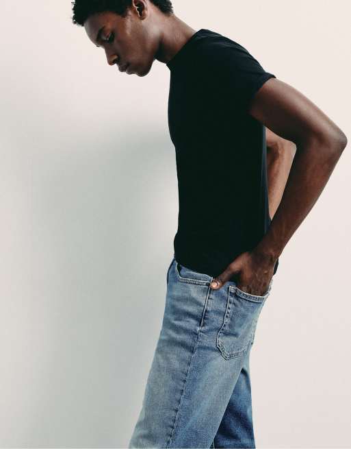 Pull&Bear - Jean slim - Bleu néon, 7 de 7