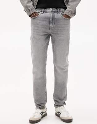 Pull & Bear - Jean slim - Gris foncé
