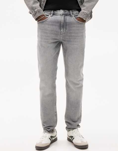 Pull&Bear - Jean slim - Gris foncé - view 1