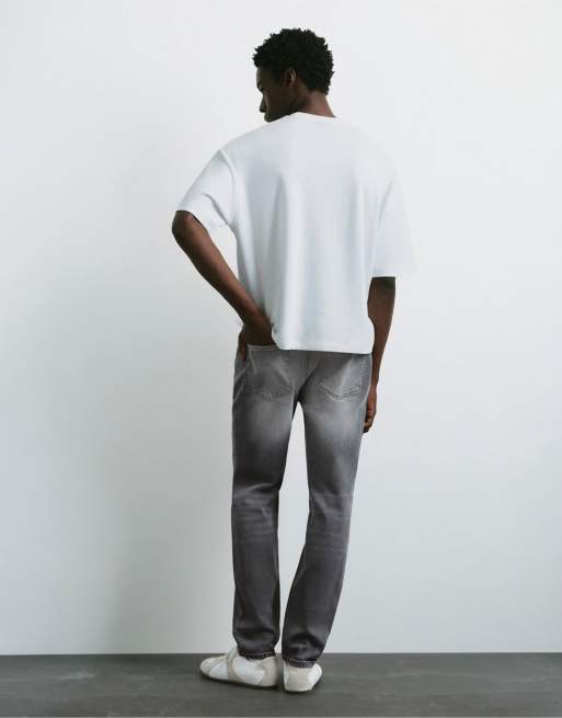 Pull&Bear - Jean slim - Gris foncé, 2 de 7
