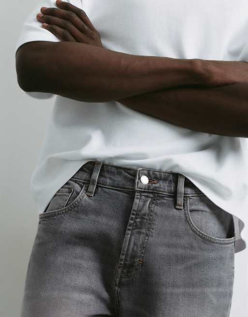 Pull&Bear - Jean slim - Gris foncé, 3 de 7