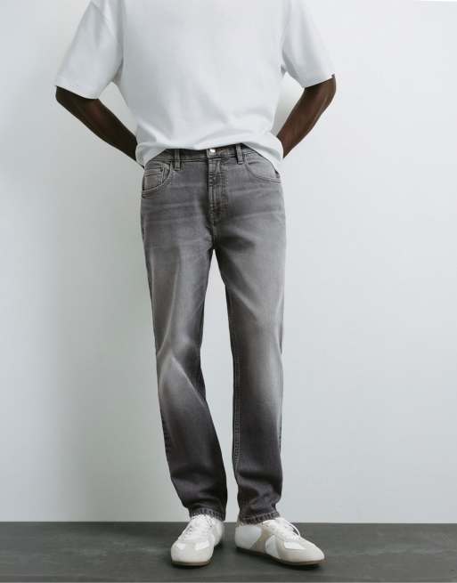 Pull&Bear - Jean slim - Gris foncé, 4 de 7