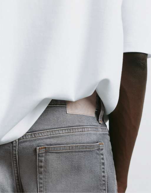Pull&Bear - Jean slim - Gris foncé, 5 de 7
