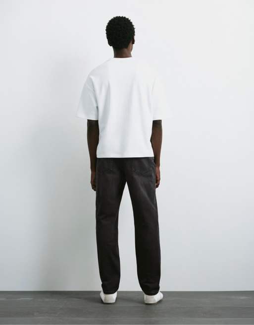 Pull&Bear - Jean slim - Noir délavé, 2 de 7