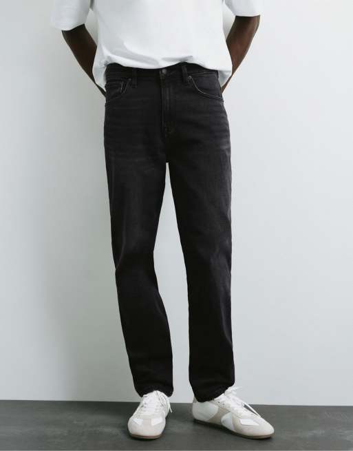 Pull&Bear - Jean slim - Noir délavé, 4 de 7