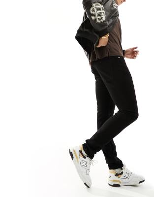 Pull&Bear slim fit jeans in black  - ASOS Price Checker