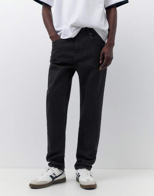Pull&Bear - Jean slim - Noir, 3 de 4