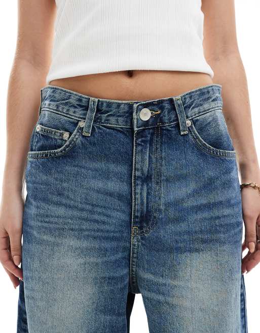 Pull&Bear - Jean super baggy - Bleu foncé, 4 de 5