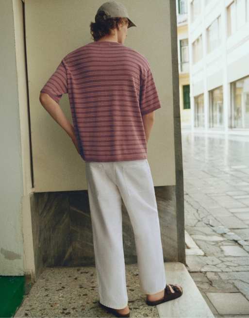 Pull&Bear jeans affusolati bianchi, 2 di 6