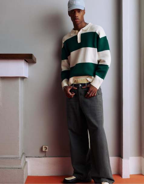 Pull&Bear - Jeans ampi grigi - view 1