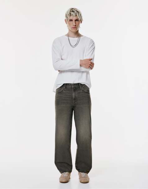 Pull&Bear - Jeans ampi grigio slavato - view 1