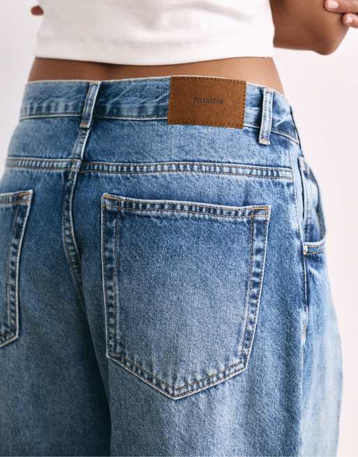 Pull&Bear jeans baggy a palloncino plissettati blu scuro, 4 di 7