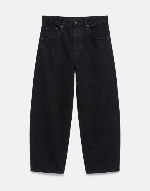 Pull&Bear jeans barrel nero slavato, 6 di 7