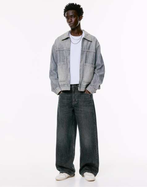 Pull&Bear - Jeans blu fluo a fondo ampio - view 1
