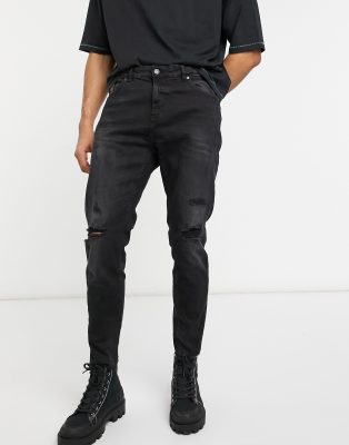 Pull\u0026Bear jeans carrot fit jeans with 