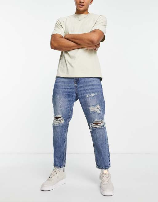 Pull&Bear - Jeans comodi blu medio, 4 di 4