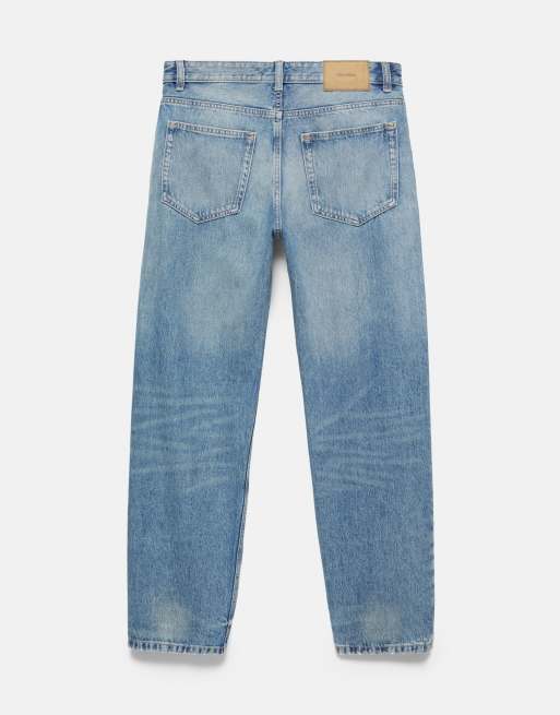 Pull&Bear - Jeans dritti blu medio, 4 di 4