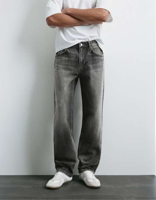 Pull&Bear - Jeans dritti color mirtillo scuro, 4 di 7