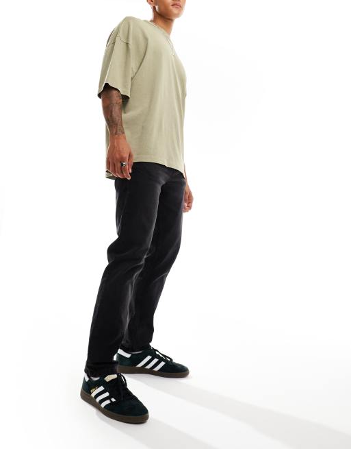 Pull&Bear - Jeans dritti color nero slavato