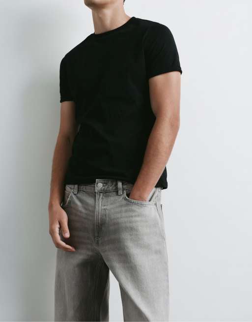 Pull&Bear - Jeans dritti grigio scuro, 3 di 7