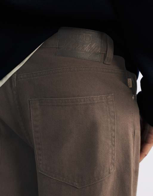 Pull&Bear jeans dritti marroni, 5 di 7