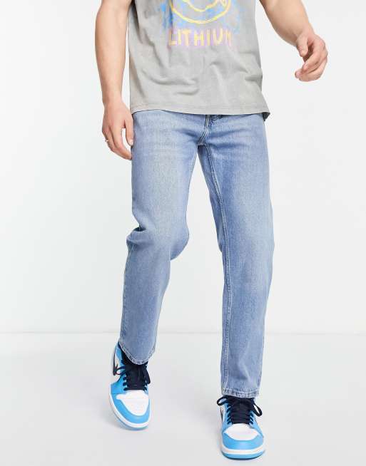 Pull Bear Jeans dritti vintage azzurri ASOS
