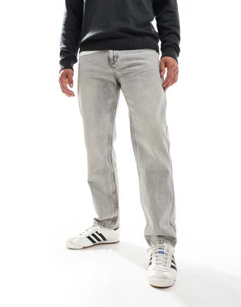 Pull&Bear - Jeans dritti vintage grigi - view 1
