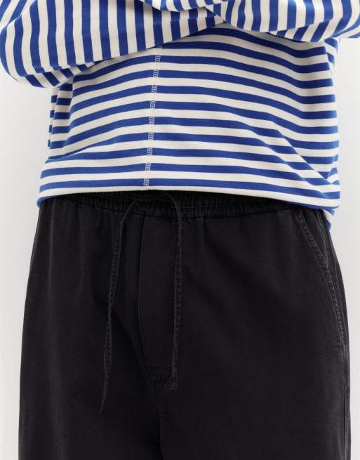 Pull&Bear – Jeans-Jogginghose in verblasstem Schwarz, 4 von 4