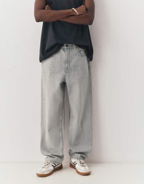 Pull&Bear - Jeans larghi color grigio pallido - view 1