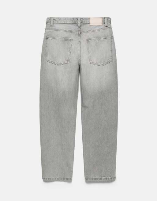 Pull&Bear - Jeans larghi color grigio scuro, 7 di 7