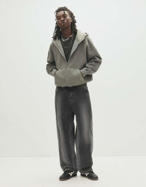 Pull&Bear - Jeans larghi nero sbiadito - view 1