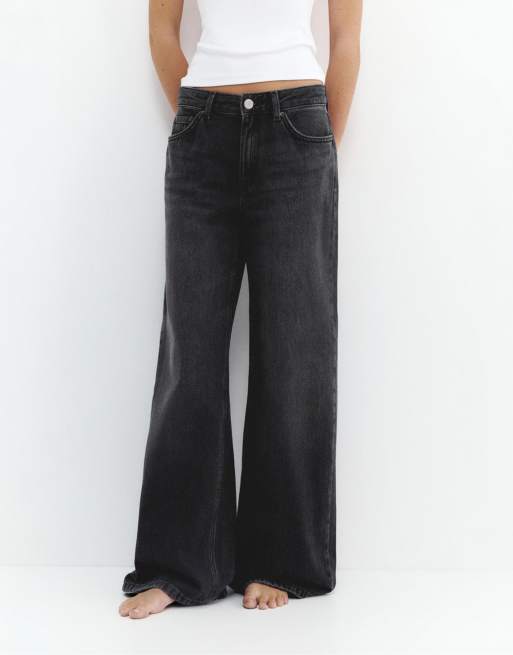 Pull&Bear - Jeans larghi oversize neri, 2 di 4
