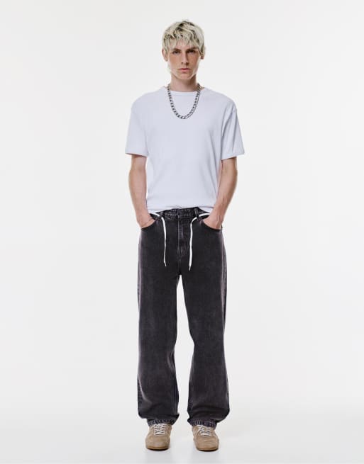Pull&Bear - Jeans larghi rosa