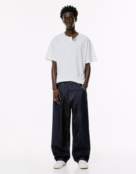 Pull&Bear - Jeans larghi vestibilità comoda blu navy - view 1