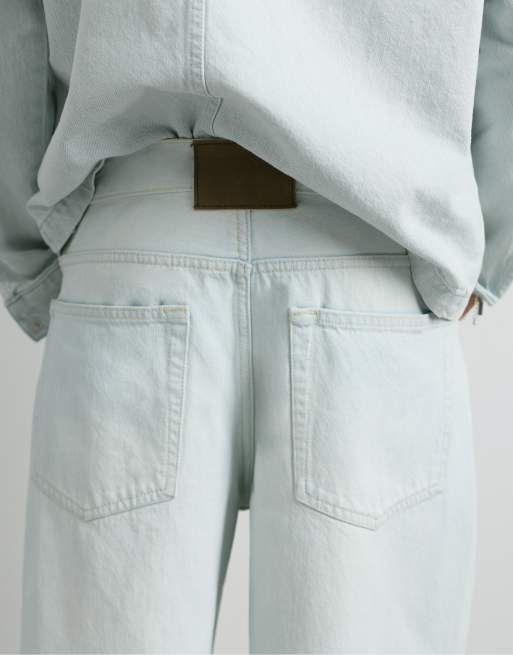 Pull&Bear jeans med brede ben i lys indigoblå, 5 af 7