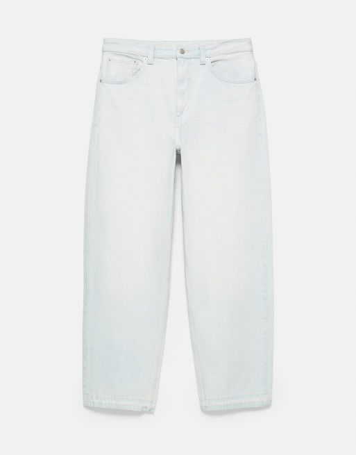 Pull&Bear jeans med brede ben i lys indigoblå, 6 af 7