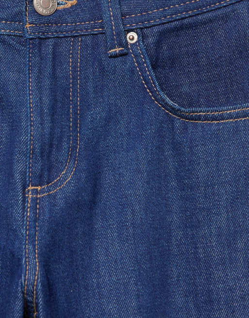 Pull&Bear jeans med låg midja och raka ben i bläckblå, 6 av 7