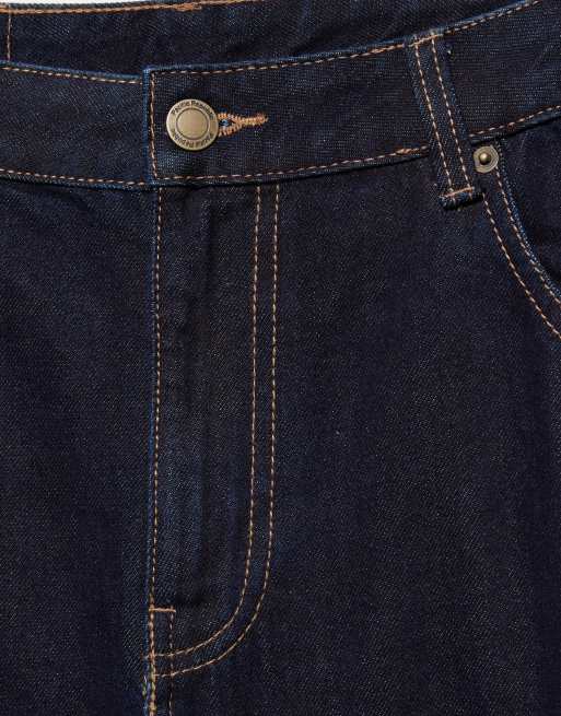 Pull&Bear jeans med uppvikta benslut i navy, 6 av 7