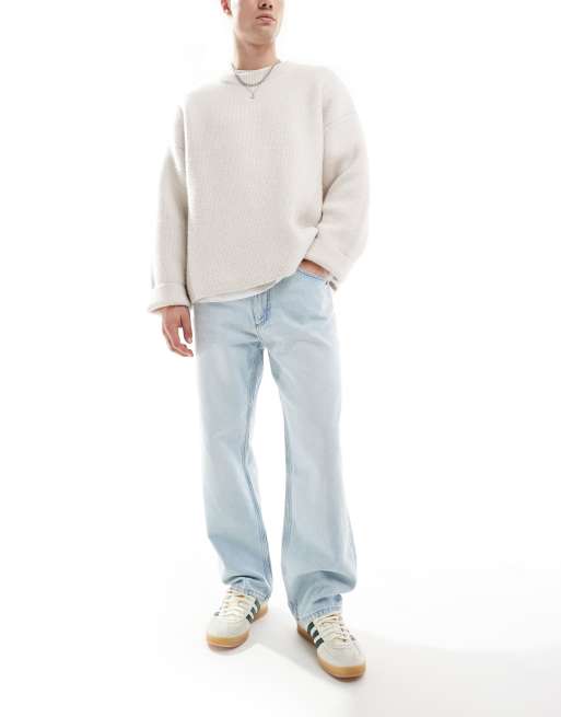 Pull&Bear - Jeans met losse pasvorm in lichtblauw