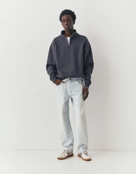 Pull&Bear - Jeans met rechte pijpen in licht indigoblauw - view 1