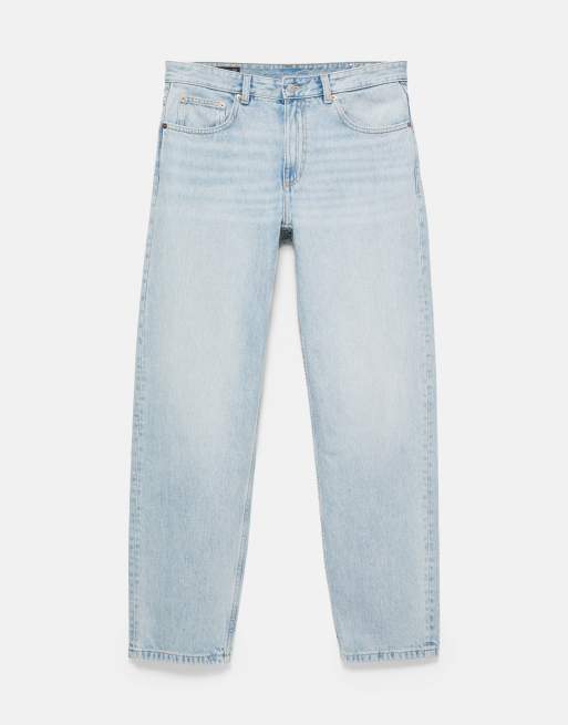 Pull&Bear - Jeans met rechte pijpen in licht indigoblauw, 6 van 7