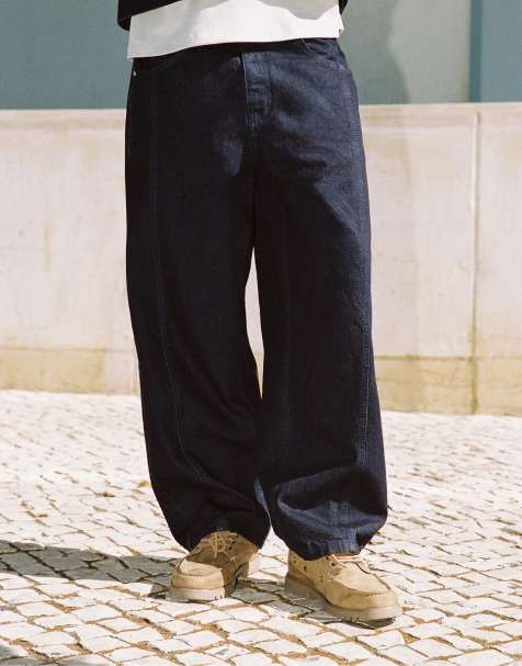 Pull&Bear jeans met voornaad in navy - view 1