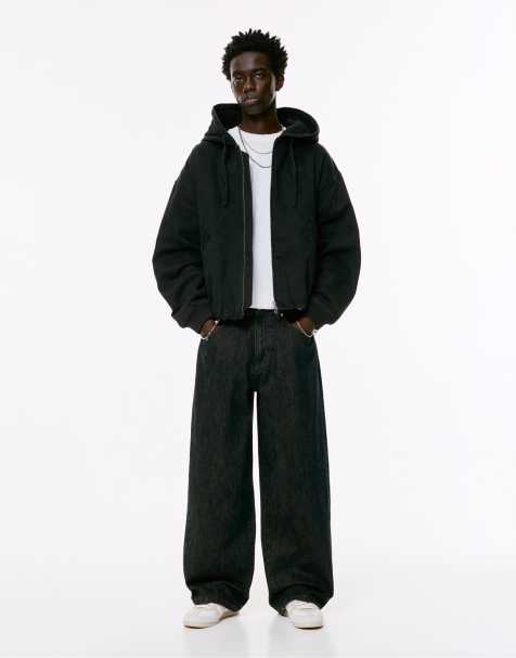 Pull&Bear - Jeans met wijde pijpen in groenblauw - view 1