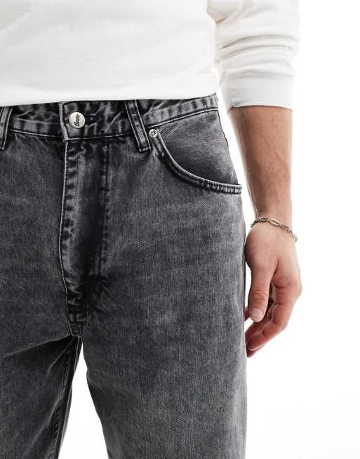 Pull&Bear - Jeans met wijde pijpen in zwart, 5 van 5