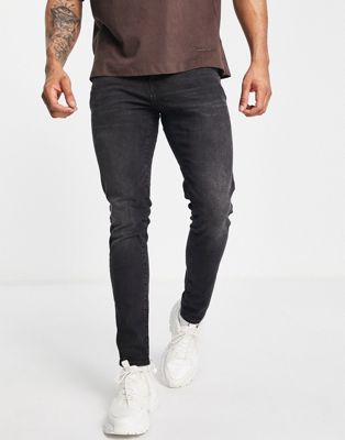Pull&Bear skinny jeans in dark grey - ASOS Price Checker
