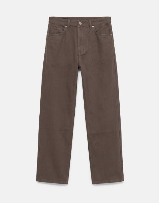 Pull&Bear Jeans mit geradem Bein in Braun, 6 von 7