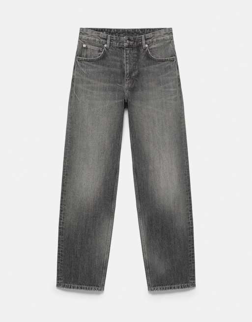 Pull&Bear Jeans mit geradem Bein in dunklem Melange, 5 von 7